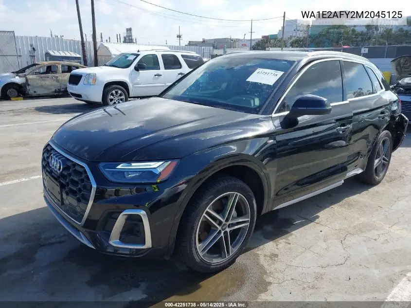 2021 Audi Q5 Premium Plus 55 Tfsi E Quattro S Tronic VIN: WA1E2AFY2M2045125 Lot: 42251738