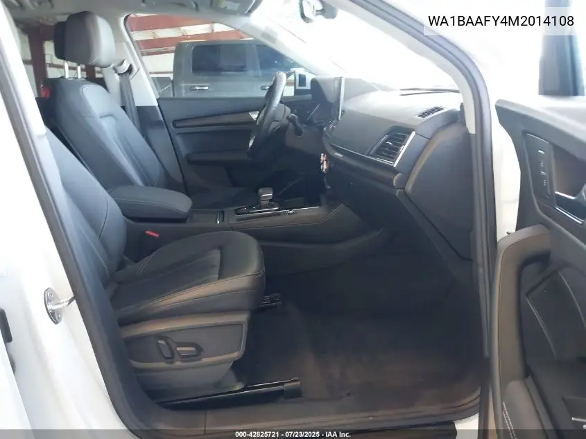 2021 Audi Q5 Premium Plus 45 Tfsi Quattro S Tronic VIN: WA1BAAFY4M2014108 Lot: 42825721