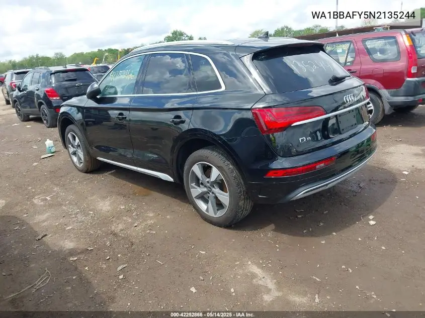 2022 Audi Q5 Premium Plus 40 Tfsi Quattro S Tronic VIN: WA1BBAFY5N2135244 Lot: 42252866