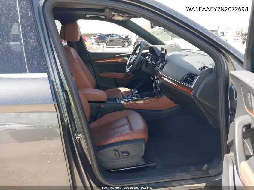 2022 Audi Q5 Premium Plus 45 Tfsi S Line Quattro S Tronic VIN: WA1EAAFY2N2072698 Lot: 42607942