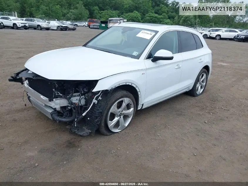 2023 Audi Q5 Premium Plus 45 Tfsi S Line Quattro VIN: WA1EAAFY6P2118374 Lot: 42594650