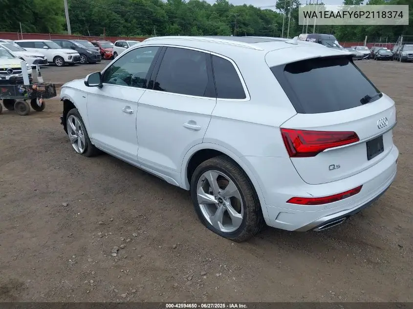 2023 Audi Q5 Premium Plus 45 Tfsi S Line Quattro VIN: WA1EAAFY6P2118374 Lot: 42594650