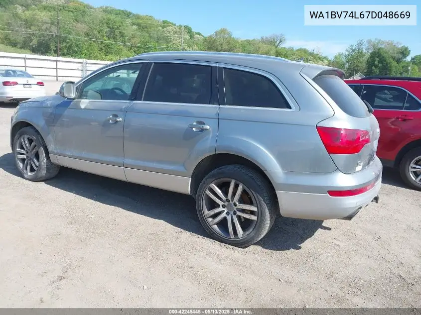 2007 Audi Q7 4.2 Premium VIN: WA1BV74L67D048669 Lot: 42245445