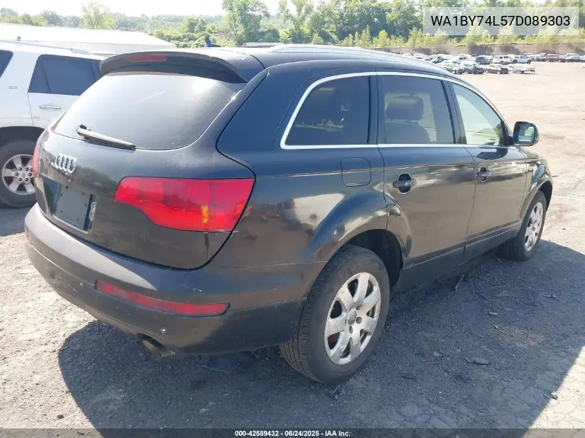 2007 Audi Q7 3.6 Premium VIN: WA1BY74L57D089303 Lot: 42589432