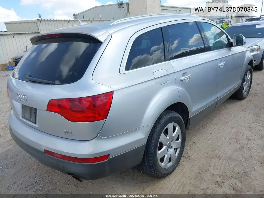 2007 Audi Q7 3.6 Premium VIN: WA1BY74L37D070345 Lot: 42613268