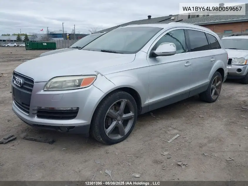 2008 Audi Q7 3.6 Premium VIN: WA1BY64L98D059667 Lot: 12301395