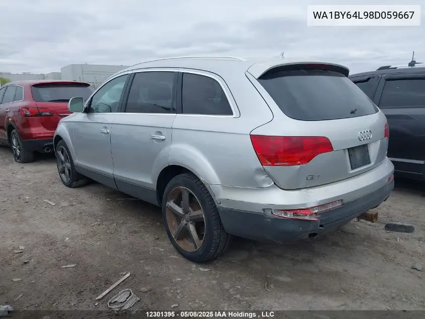 2008 Audi Q7 3.6 Premium VIN: WA1BY64L98D059667 Lot: 12301395