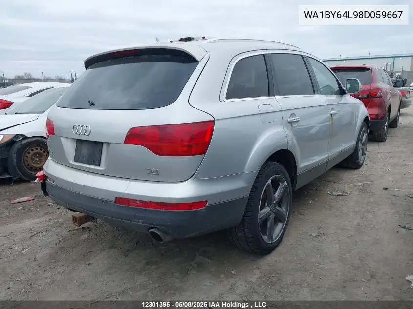 2008 Audi Q7 3.6 Premium VIN: WA1BY64L98D059667 Lot: 12301395