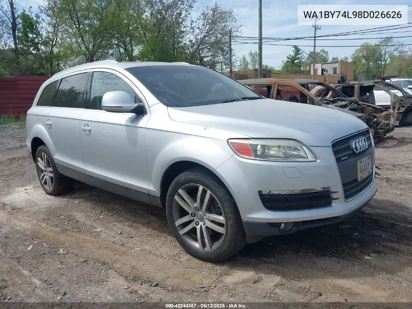 2008 Audi Q7 3.6 Premium VIN: WA1BY74L98D026626 Lot: 42244357