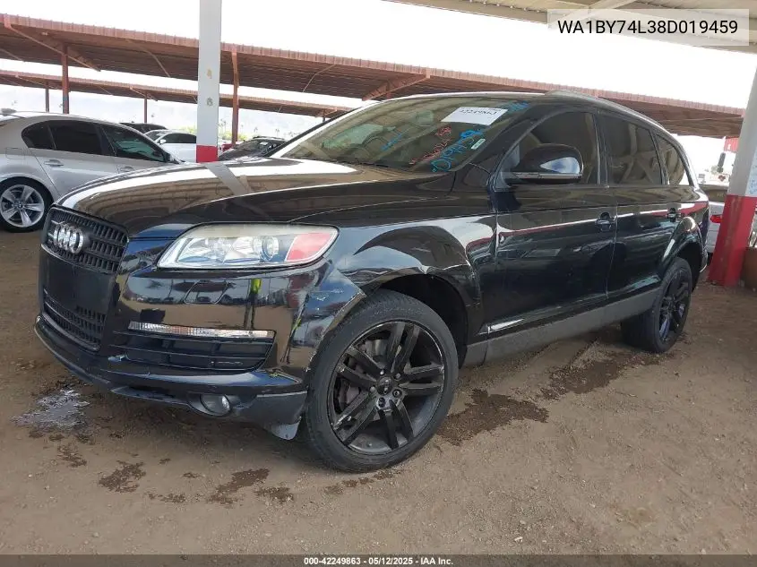 2008 Audi Q7 3.6 Premium VIN: WA1BY74L38D019459 Lot: 42249863