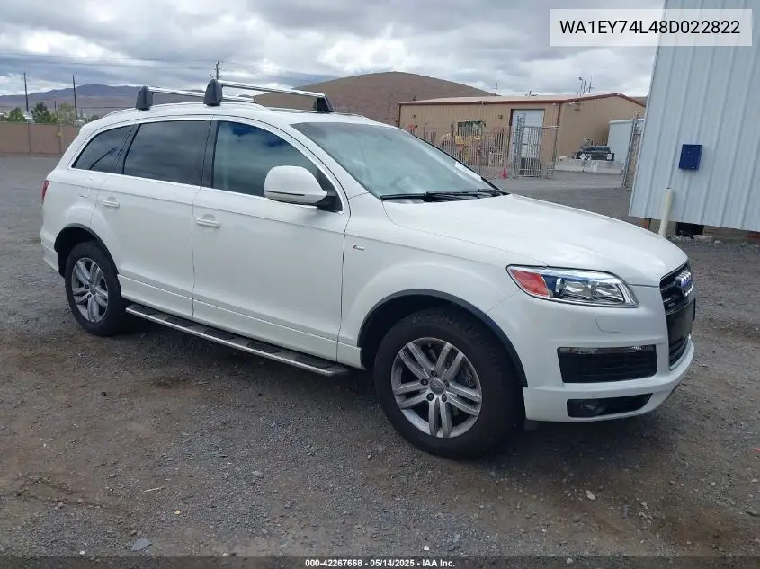 2008 Audi Q7 3.6 Premium VIN: WA1EY74L48D022822 Lot: 42267668