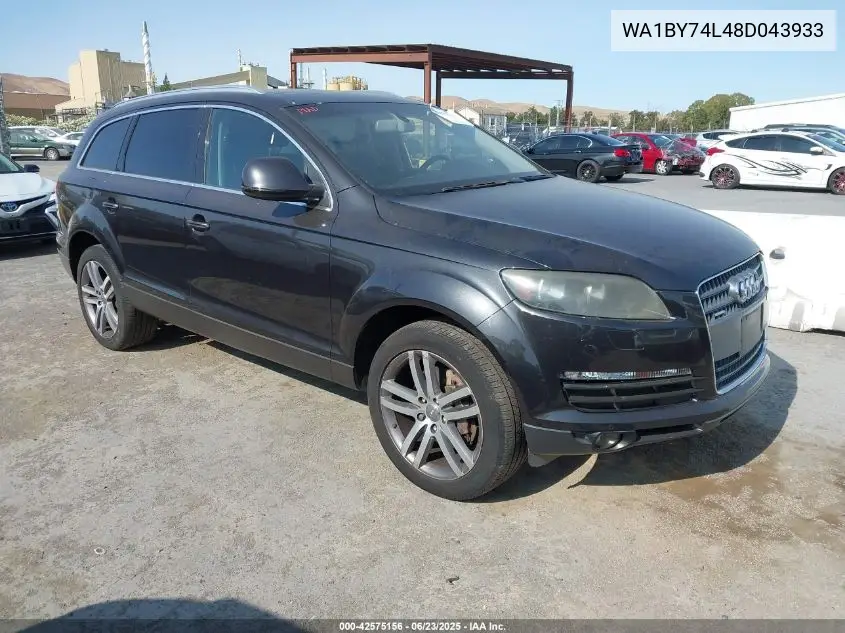 2008 Audi Q7 3.6 Premium VIN: WA1BY74L48D043933 Lot: 42575156