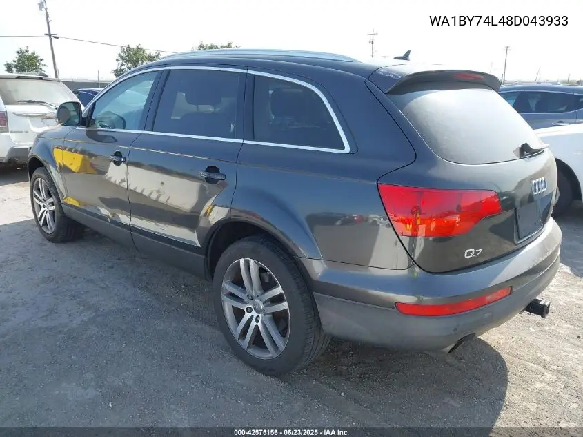 2008 Audi Q7 3.6 Premium VIN: WA1BY74L48D043933 Lot: 42575156