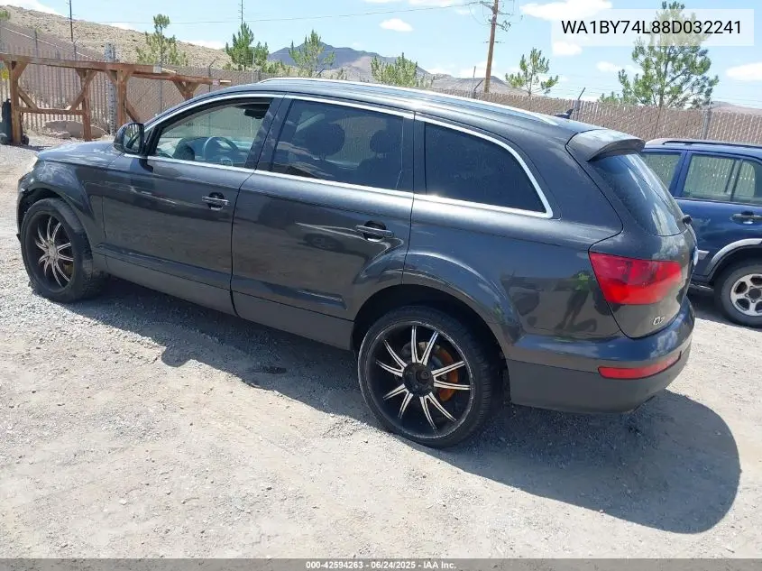 2008 Audi Q7 3.6 Premium VIN: WA1BY74L88D032241 Lot: 42594263