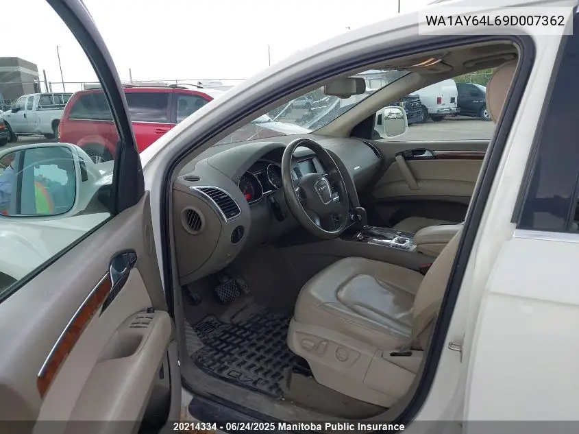 2009 Audi Q7 V6 VIN: WA1AY64L69D007362 Lot: 20214334