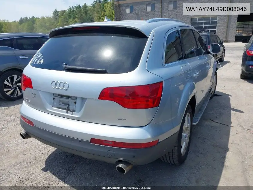 2009 Audi Q7 3.6 5 Passenger/3.6 Premium VIN: WA1AY74L49D008046 Lot: 42208999