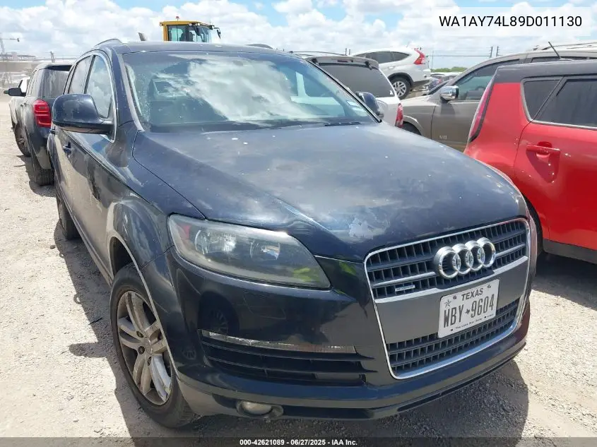 2009 Audi Q7 3.6 5 Passenger/3.6 Premium VIN: WA1AY74L89D011130 Lot: 42621089
