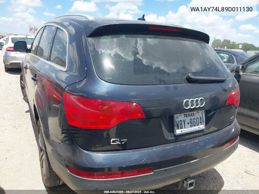 2009 Audi Q7 3.6 5 Passenger/3.6 Premium VIN: WA1AY74L89D011130 Lot: 42621089