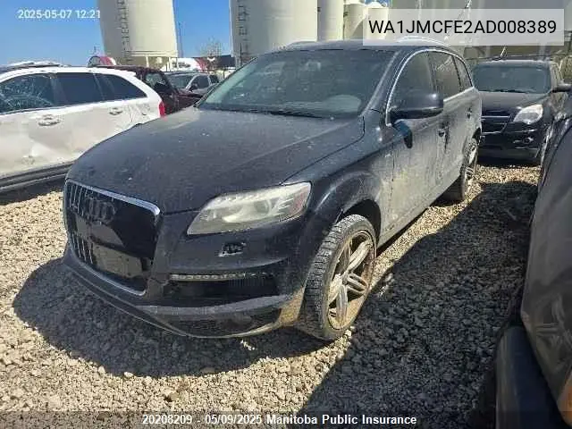 2010 Audi Q7 V6 Tdi VIN: WA1JMCFE2AD008389 Lot: 20208209