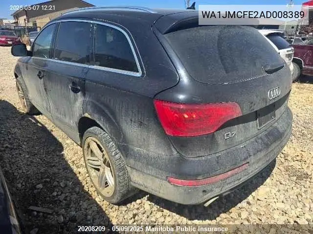 2010 Audi Q7 V6 Tdi VIN: WA1JMCFE2AD008389 Lot: 20208209