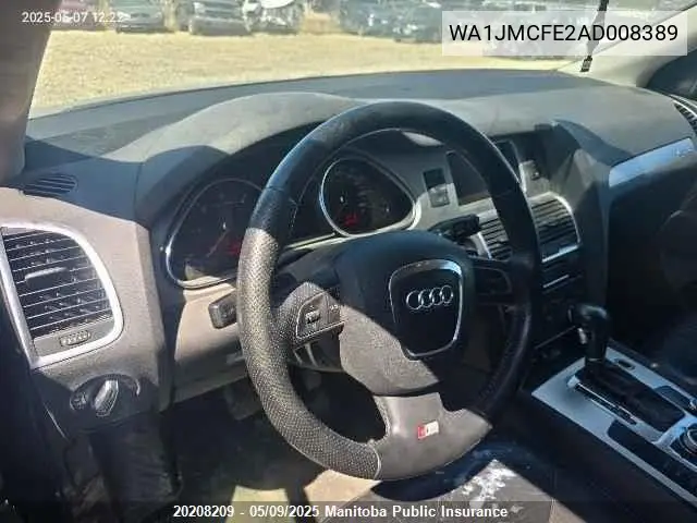 2010 Audi Q7 V6 Tdi VIN: WA1JMCFE2AD008389 Lot: 20208209
