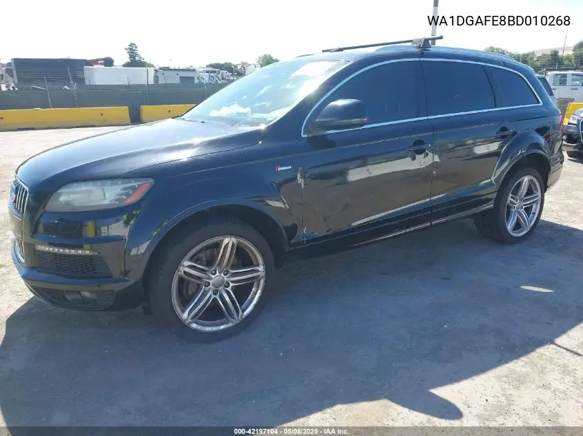 2011 Audi Q7 3.0T S Line Prestige VIN: WA1DGAFE8BD010268 Lot: 42197104