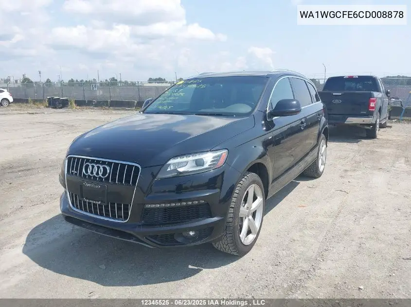 2012 Audi Q7 3.0 Premium Plus VIN: WA1WGCFE6CD008878 Lot: 12345525
