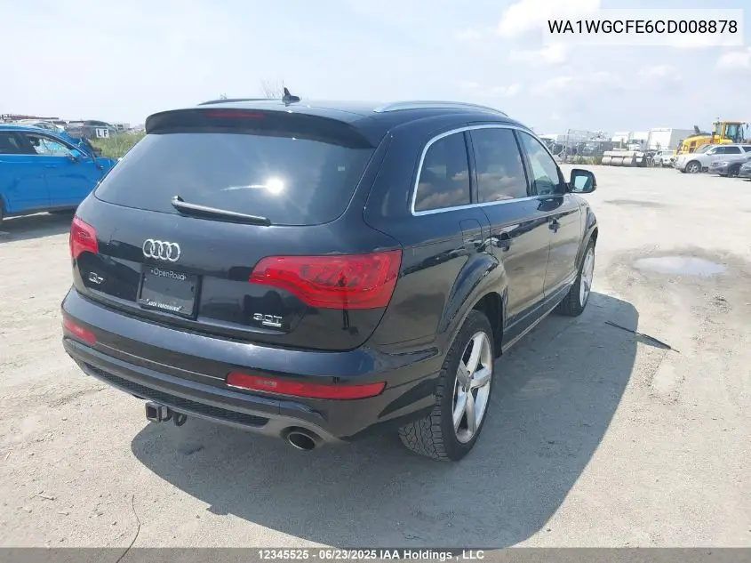 2012 Audi Q7 3.0 Premium Plus VIN: WA1WGCFE6CD008878 Lot: 12345525