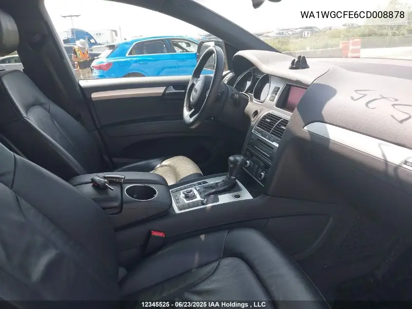 2012 Audi Q7 3.0 Premium Plus VIN: WA1WGCFE6CD008878 Lot: 12345525