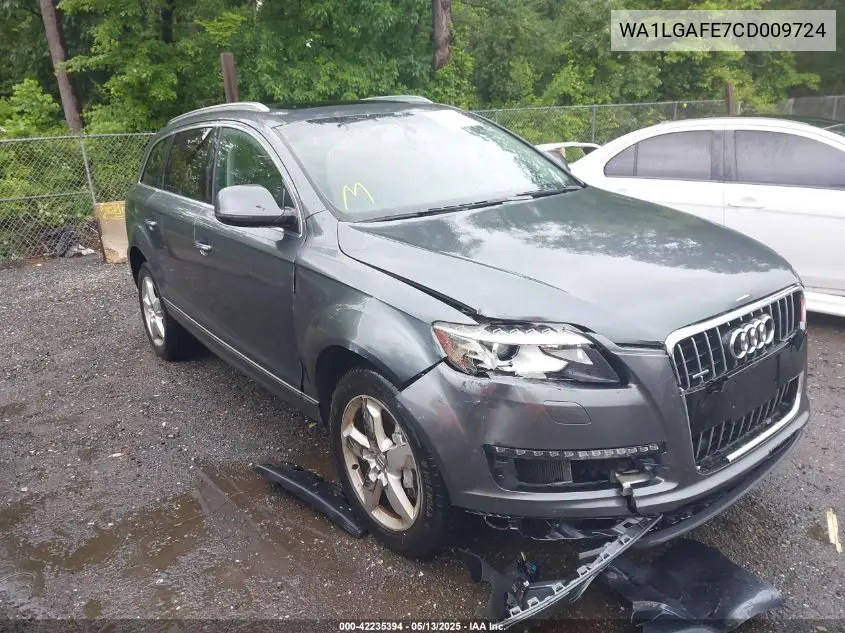 2012 Audi Q7 3.0T Premium VIN: WA1LGAFE7CD009724 Lot: 42235394