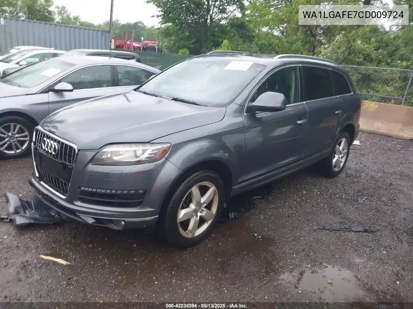 2012 Audi Q7 3.0T Premium VIN: WA1LGAFE7CD009724 Lot: 42235394