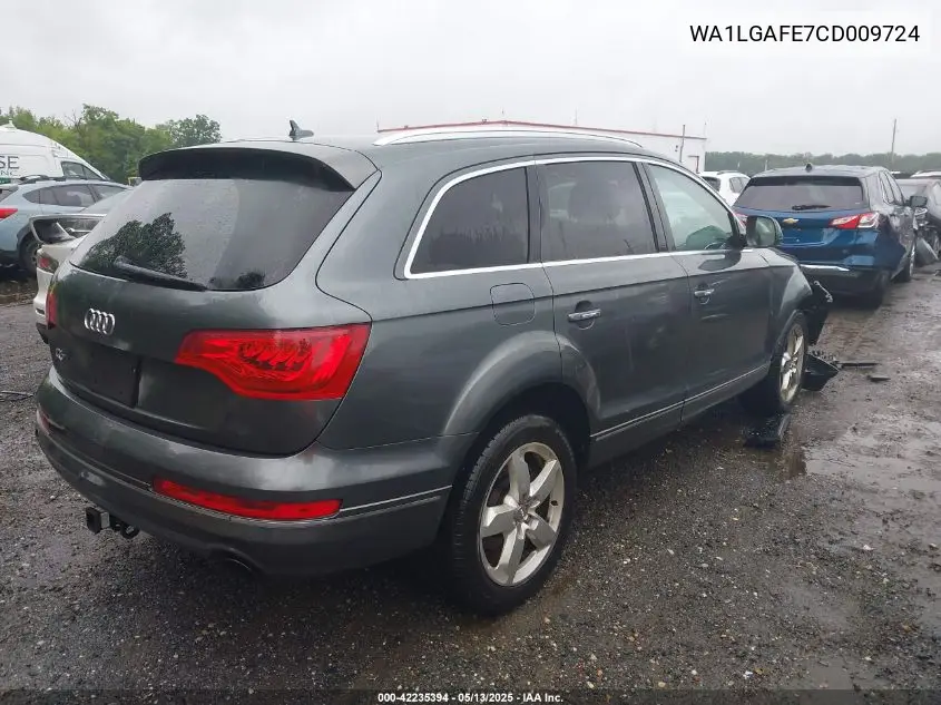 2012 Audi Q7 3.0T Premium VIN: WA1LGAFE7CD009724 Lot: 42235394