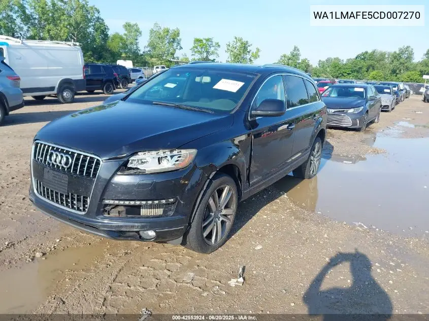 2012 Audi Q7 3.0 Tdi Premium VIN: WA1LMAFE5CD007270 Lot: 42553924
