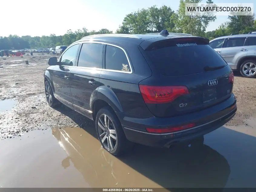 2012 Audi Q7 3.0 Tdi Premium VIN: WA1LMAFE5CD007270 Lot: 42553924