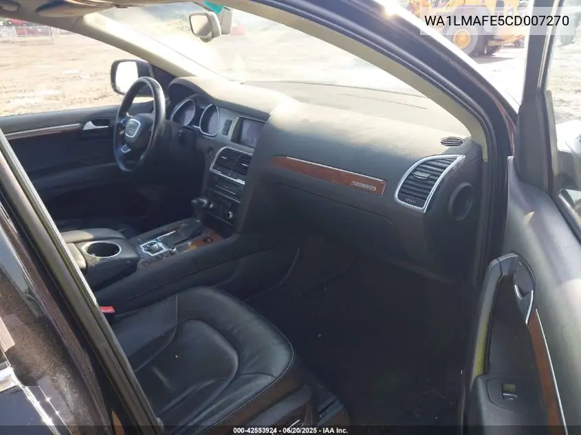 2012 Audi Q7 3.0 Tdi Premium VIN: WA1LMAFE5CD007270 Lot: 42553924