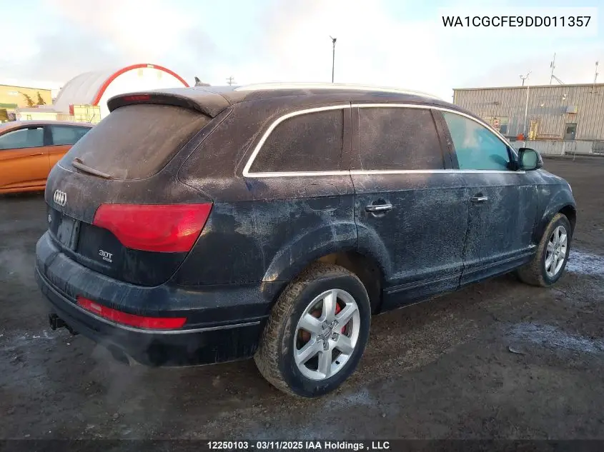 2013 Audi Q7 Premium VIN: WA1CGCFE9DD011357 Lot: 12250103