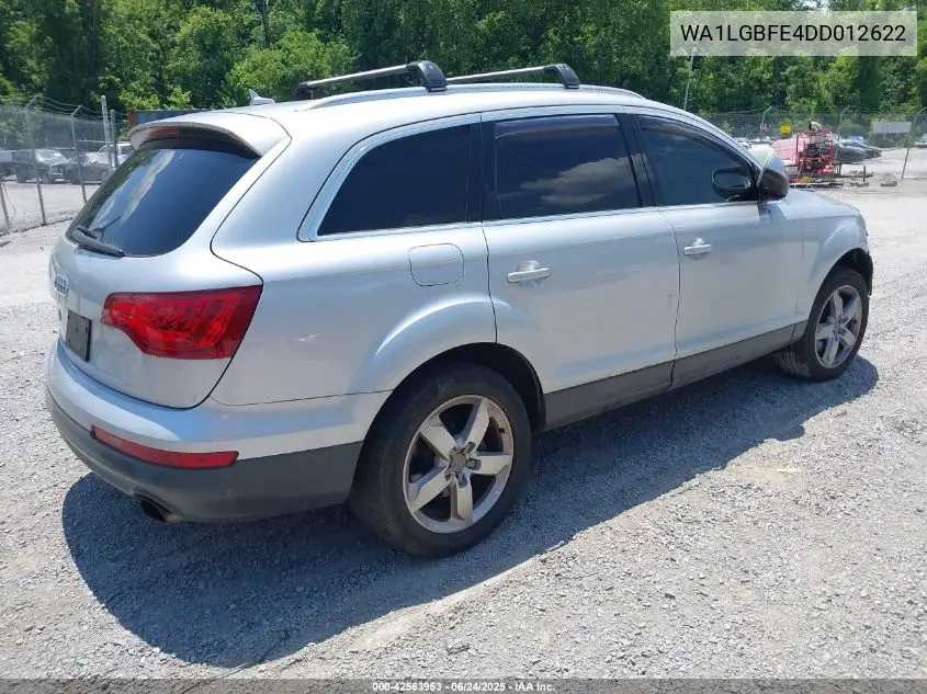 2013 Audi Q7 3.0T Premium VIN: WA1LGBFE4DD012622 Lot: 42563953