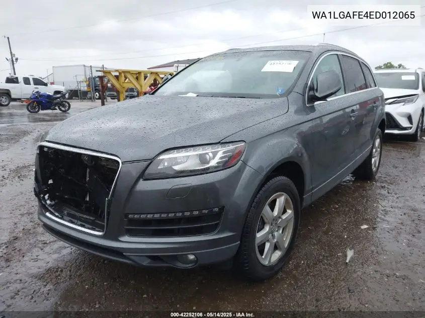 2014 Audi Q7 3.0T Premium VIN: WA1LGAFE4ED012065 Lot: 42252106