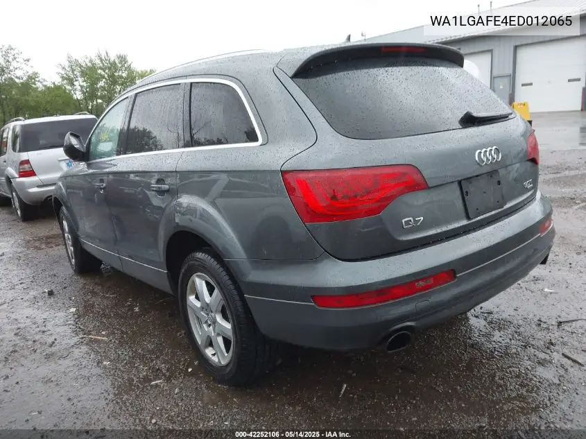 2014 Audi Q7 3.0T Premium VIN: WA1LGAFE4ED012065 Lot: 42252106
