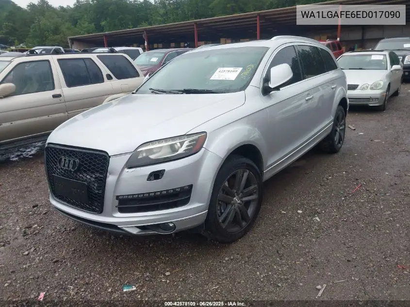 2014 Audi Q7 3.0T Premium VIN: WA1LGAFE6ED017090 Lot: 42578109