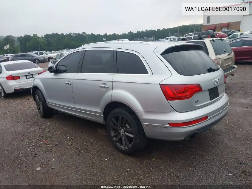 2014 Audi Q7 3.0T Premium VIN: WA1LGAFE6ED017090 Lot: 42578109