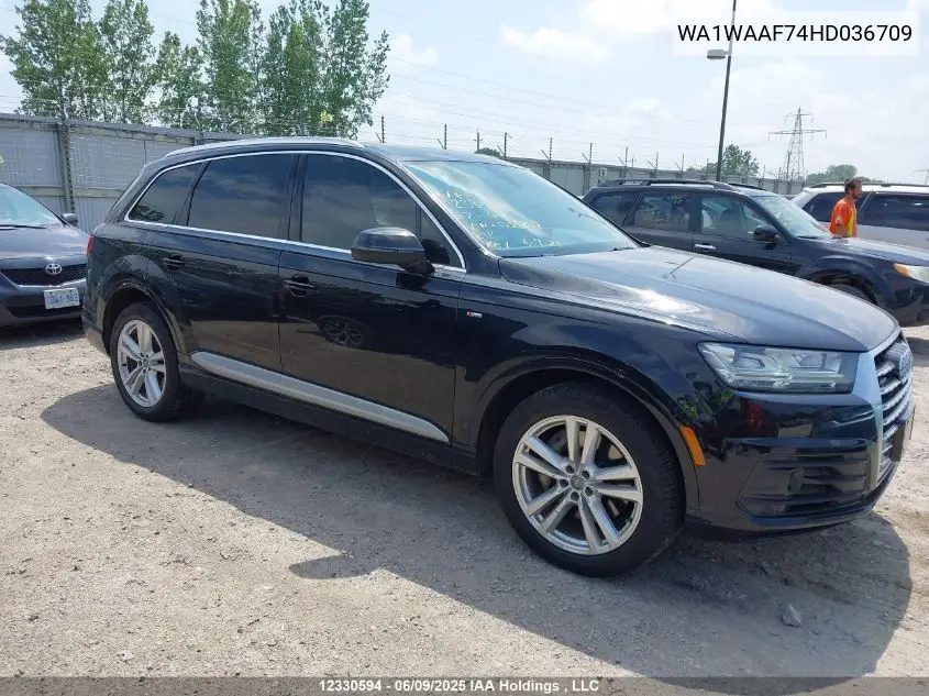 2017 Audi Q7 Technik S-Line VIN: WA1WAAF74HD036709 Lot: 12330594