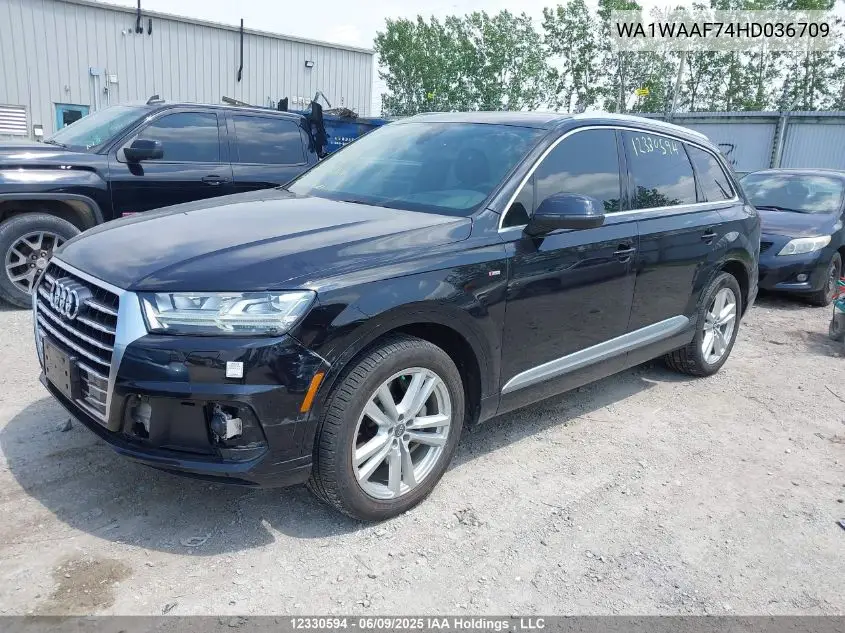 2017 Audi Q7 Technik S-Line VIN: WA1WAAF74HD036709 Lot: 12330594