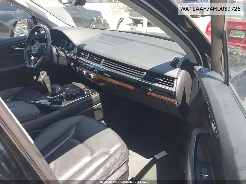 2017 Audi Q7 3.0T Premium VIN: WA1LAAF74HD039726 Lot: 42266199