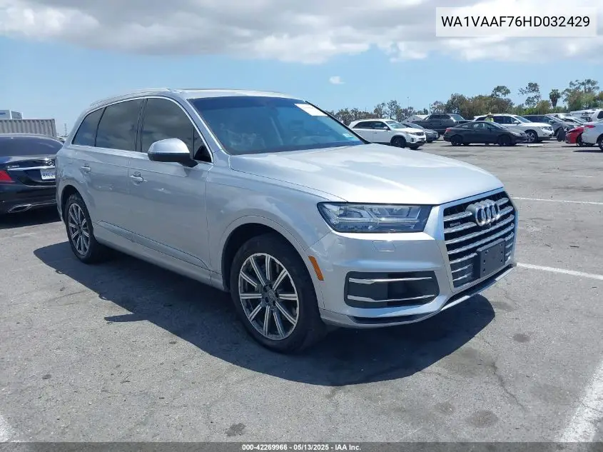 2017 Audi Q7 3.0T Premium VIN: WA1VAAF76HD032429 Lot: 42269966