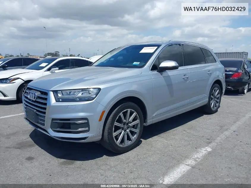 2017 Audi Q7 3.0T Premium VIN: WA1VAAF76HD032429 Lot: 42269966