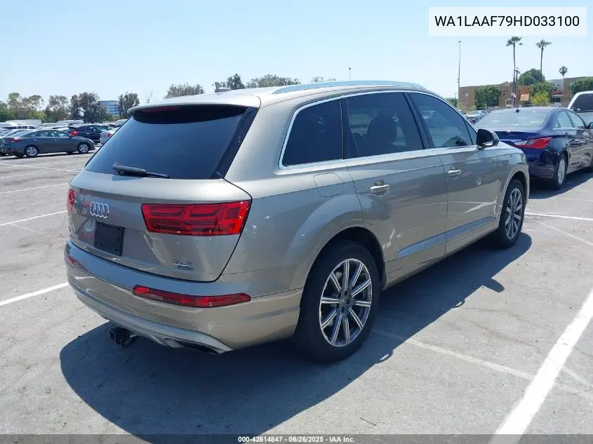 2017 Audi Q7 3.0T Premium VIN: WA1LAAF79HD033100 Lot: 42614847