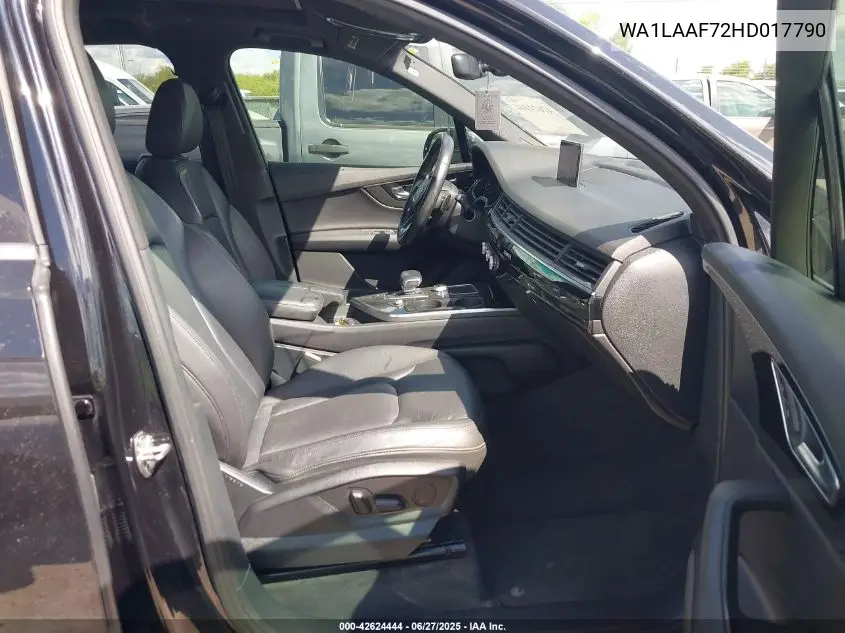 2017 Audi Q7 3.0T Premium VIN: WA1LAAF72HD017790 Lot: 42624444
