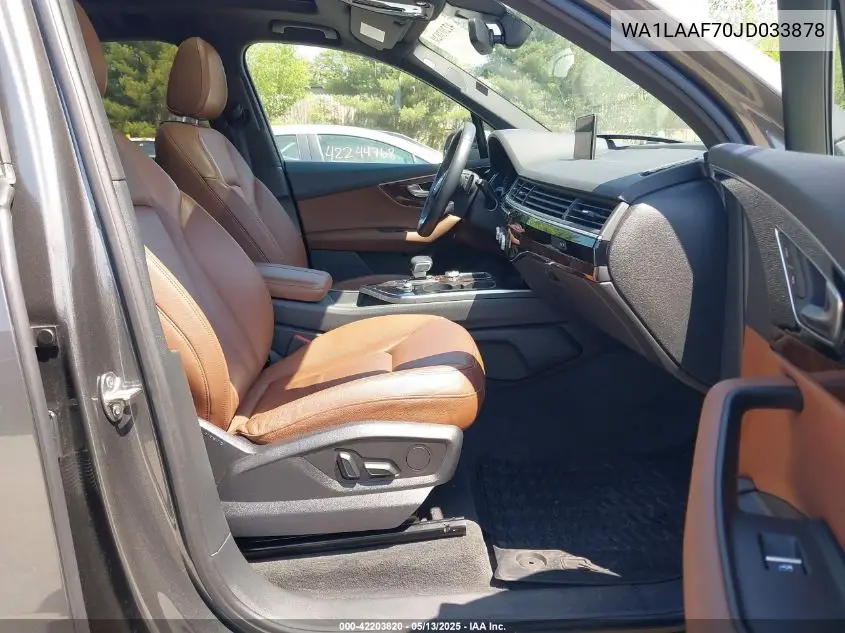 2018 Audi Q7 3.0T Premium VIN: WA1LAAF70JD033878 Lot: 42203820