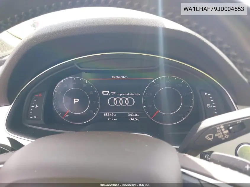2018 Audi Q7 2.0T Premium VIN: WA1LHAF79JD004553 Lot: 42591653